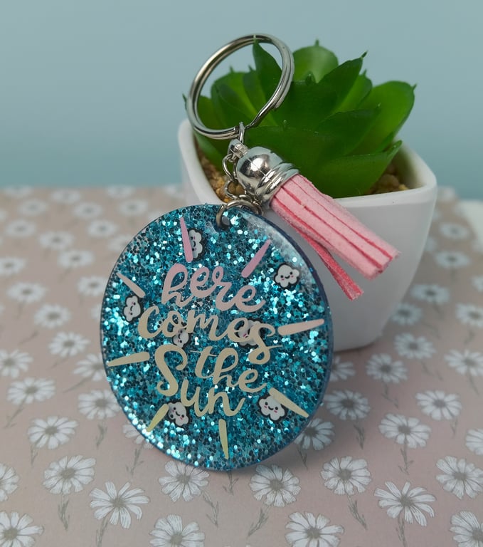 Here Comes The Sun Acrylic Keyring