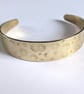 Brass Hand Stamped Flower Cuff - Image 1