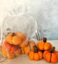 Pumpkins - Bag of Miniature Pumpkins, Needle Felt, Halloween Gift, Autumn Colour