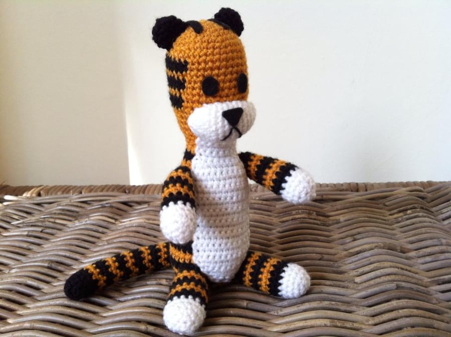 Harold the imaginary tiger friend crochet plush stuffed toy Hobbes