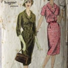 A vintage sewing pattern for a woman's dress in size 16 (Vogue 9843)