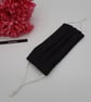 Face mask, small, nose wire,  3 layer,  adjustable in black  - Image 2