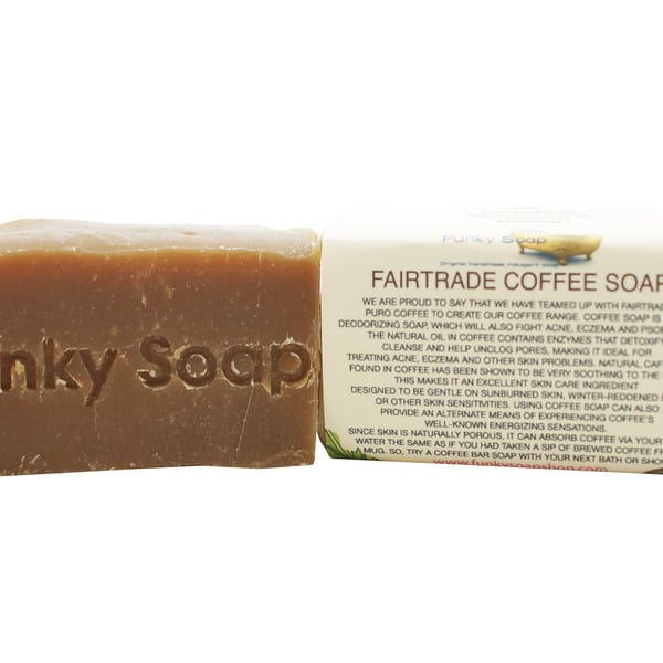 1 piece Fairtrade Coffee Shampoo Bar, 100% Natural Handmade aprox.65g