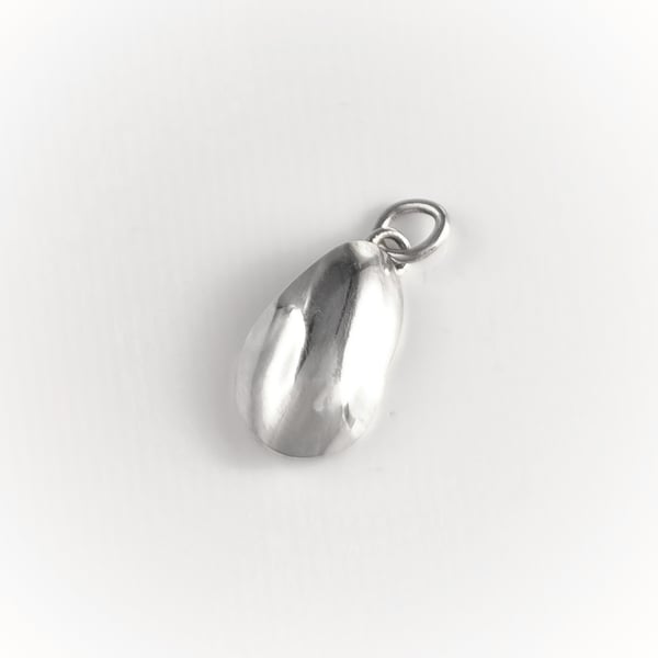 Abstract sterling silver pendant