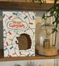 Pack of 6 Merry Christmas hedgehog cards. Festive hedgehog cards.