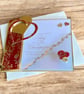 Handmade Ruby Wedding Anniversary Card. Elegant Champagne Congratulations Card - Image 4