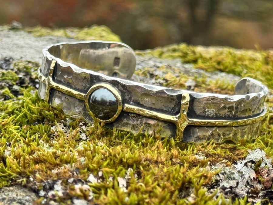 Silver Celtic Cuff Bangle 