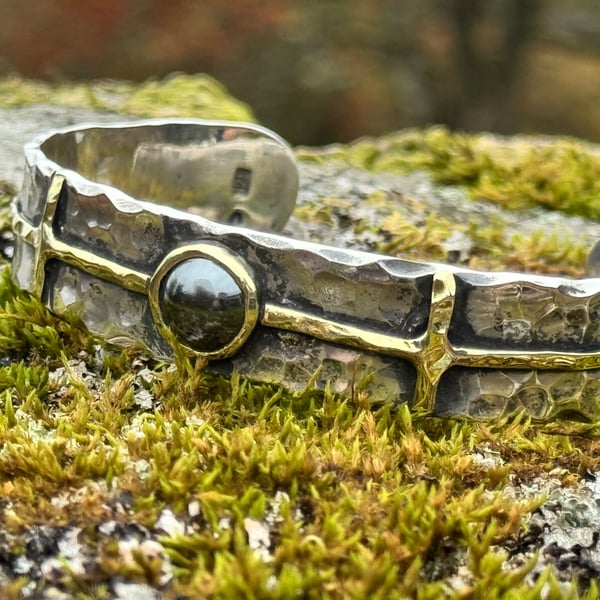 Silver Celtic Cuff Bangle 
