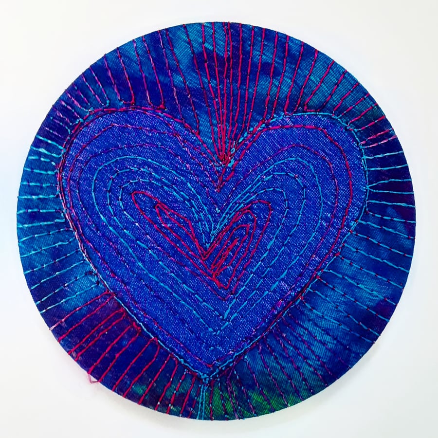 Large Pocket Mirror Handbag Accessories Colourful Free Machine Embroidery