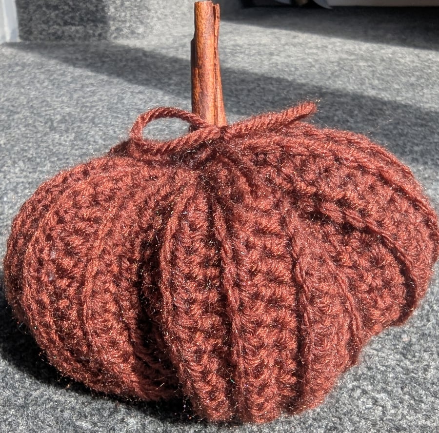 Crochet Pumpkin- Reddy Brown