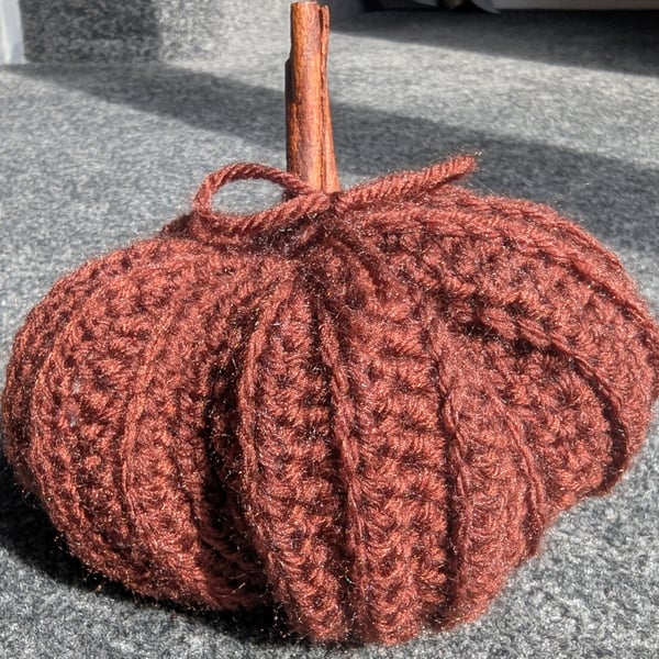 Crochet Pumpkin- Reddy Brown