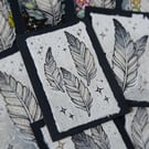 floaty feathers - original aceo illustration