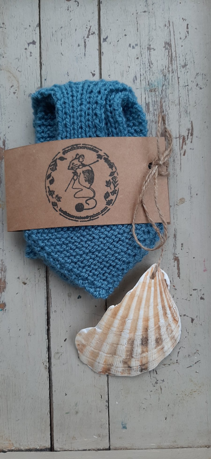 Sea blue bow scarf 