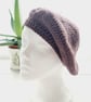 Winter Grape Beret Hat, Aran Yarn - Image 2