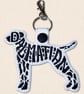 Dalmatian Keyring - Embroidered Dog Word Art Bag Charm - Image 3