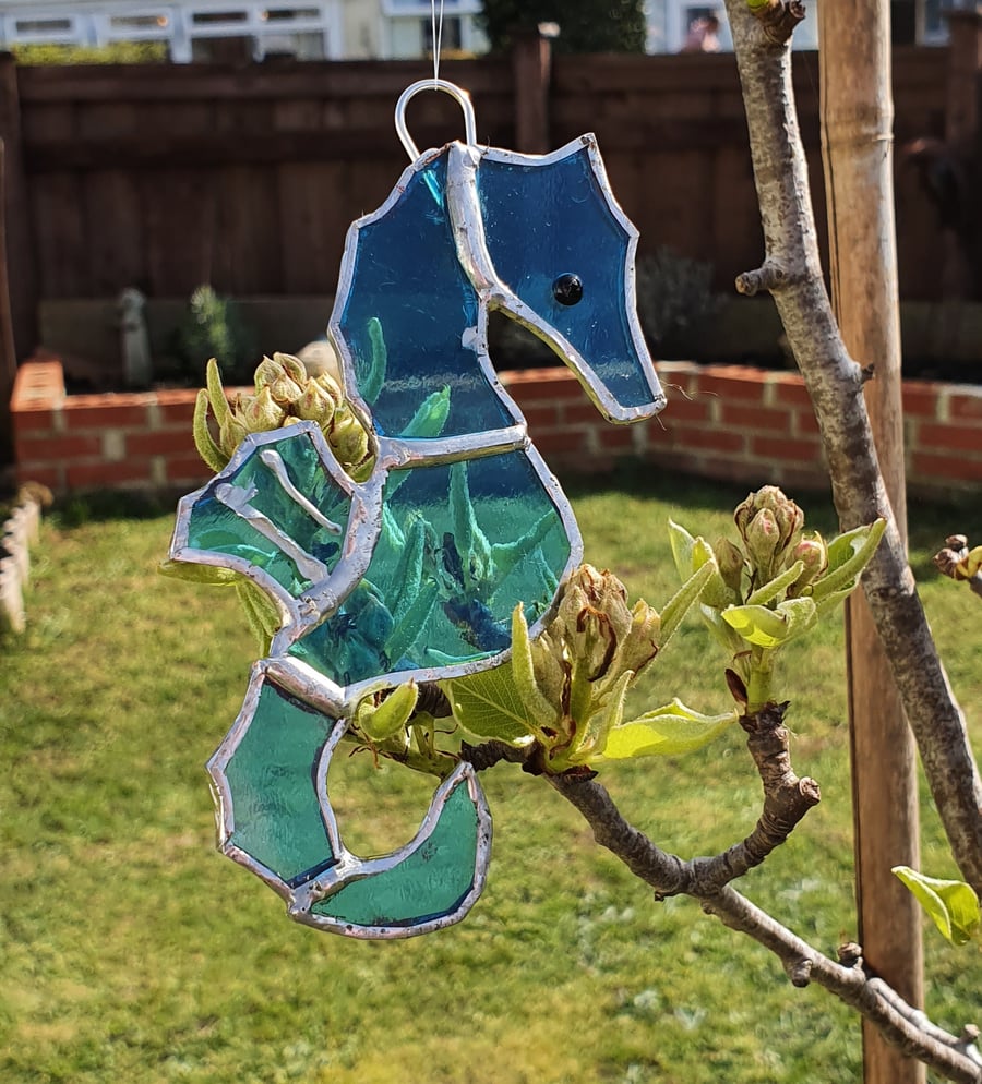 Stained Glass Seahorse