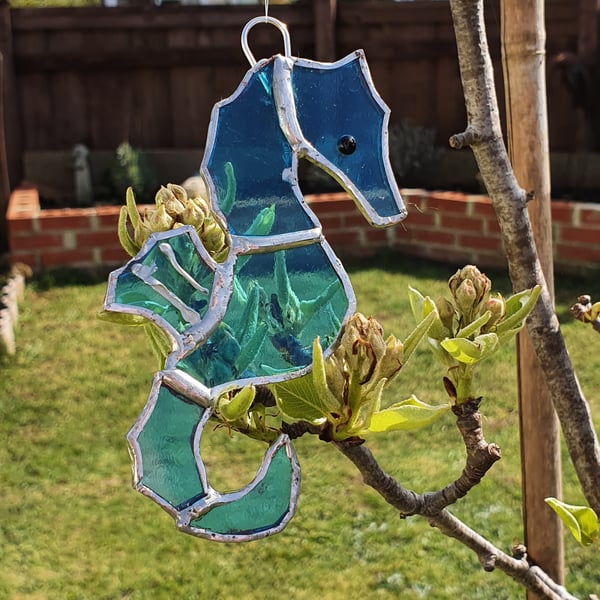 Stained Glass Seahorse