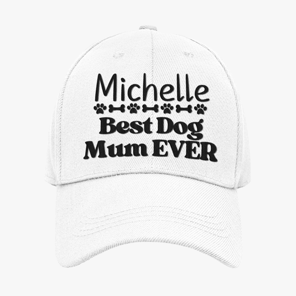 Personalised Best DOG MUM Ever Baseball Cap - Christmas Birthday Dog mum Gift