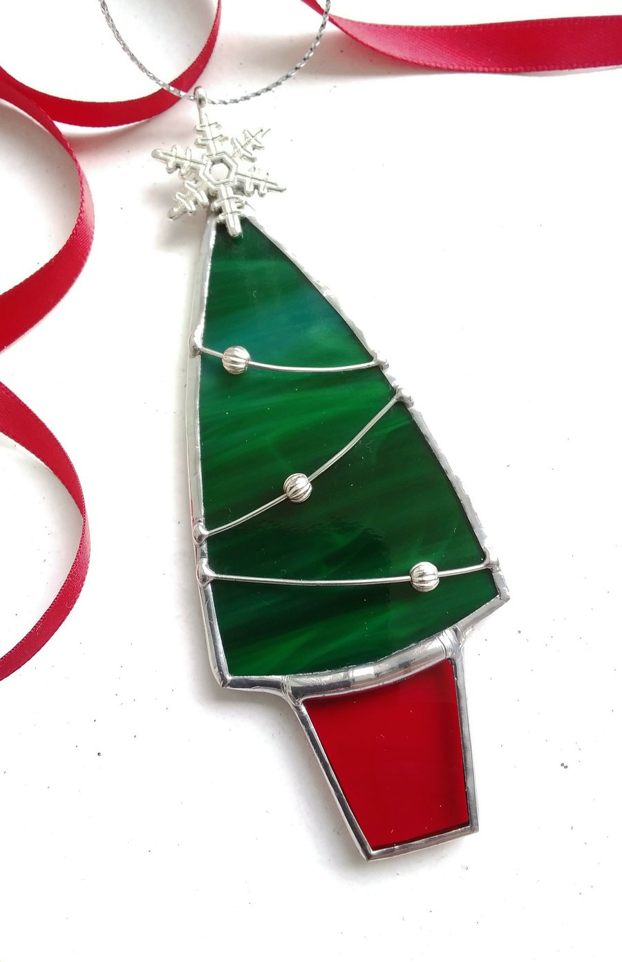 Stained Glass Christmas Decoration - Tree
