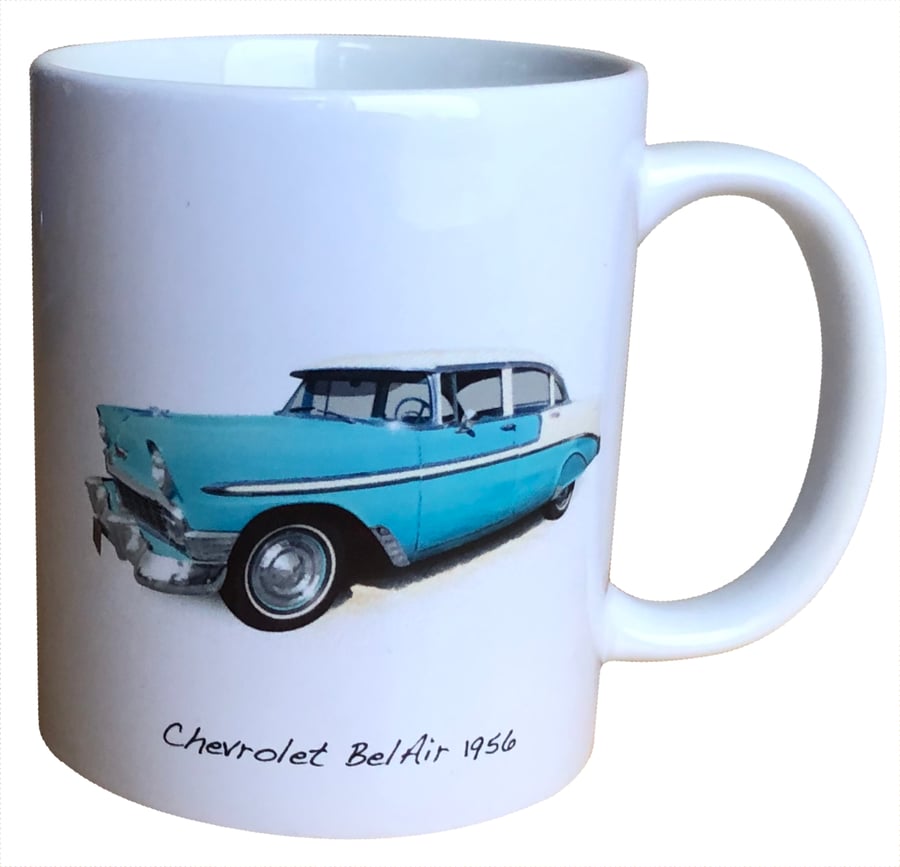 Chevrolet BelAir 1956 - 11oz Ceramic Mug for Classic American Car fan