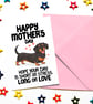 Dachshund Mother’s Day Card – Short On Stress Long On Love - Image 3