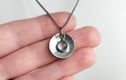 Made to Order Personalised Handmade Scottish Large Hammered and Domed Disc Necklaces