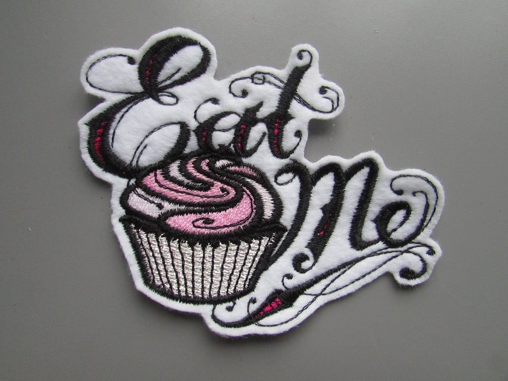Cupcake Embroidered Sew on Applique Patch