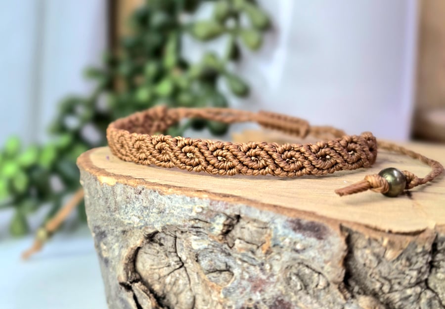Handmade Macrame Bracelet – Hippie Boho Adjustable Cord Bracelet