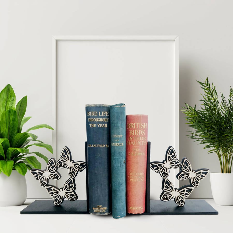 Butterflies Crafted Bookends