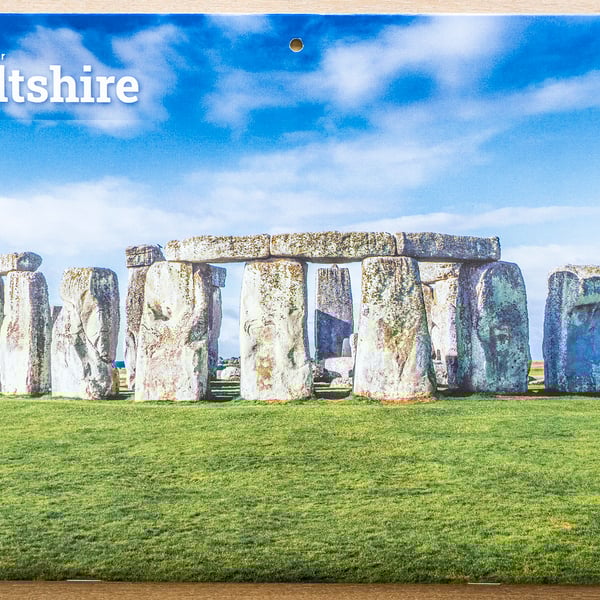2025 A4 Wall Calendar Wiltshire countryside landscapes British UK views scenery 