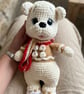 Handmade Crochet Amigurumi Christmas Polar Bear With Earmuffs Soft Plushie Toy - Image 4