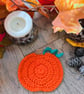 Handmade pumpkin coasters set of 4 - Image 2