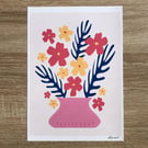 Matisse Flowers Print, A4 Giclee Print, Graphic Art, Floral Wall Art, Fun Art 