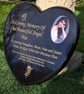 Grave Memorial Plaque Grave Marker Heart Grave stone Flat Cemetery stone - Image 2
