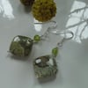 Peridot &Jasper Sterling Silver Earrings