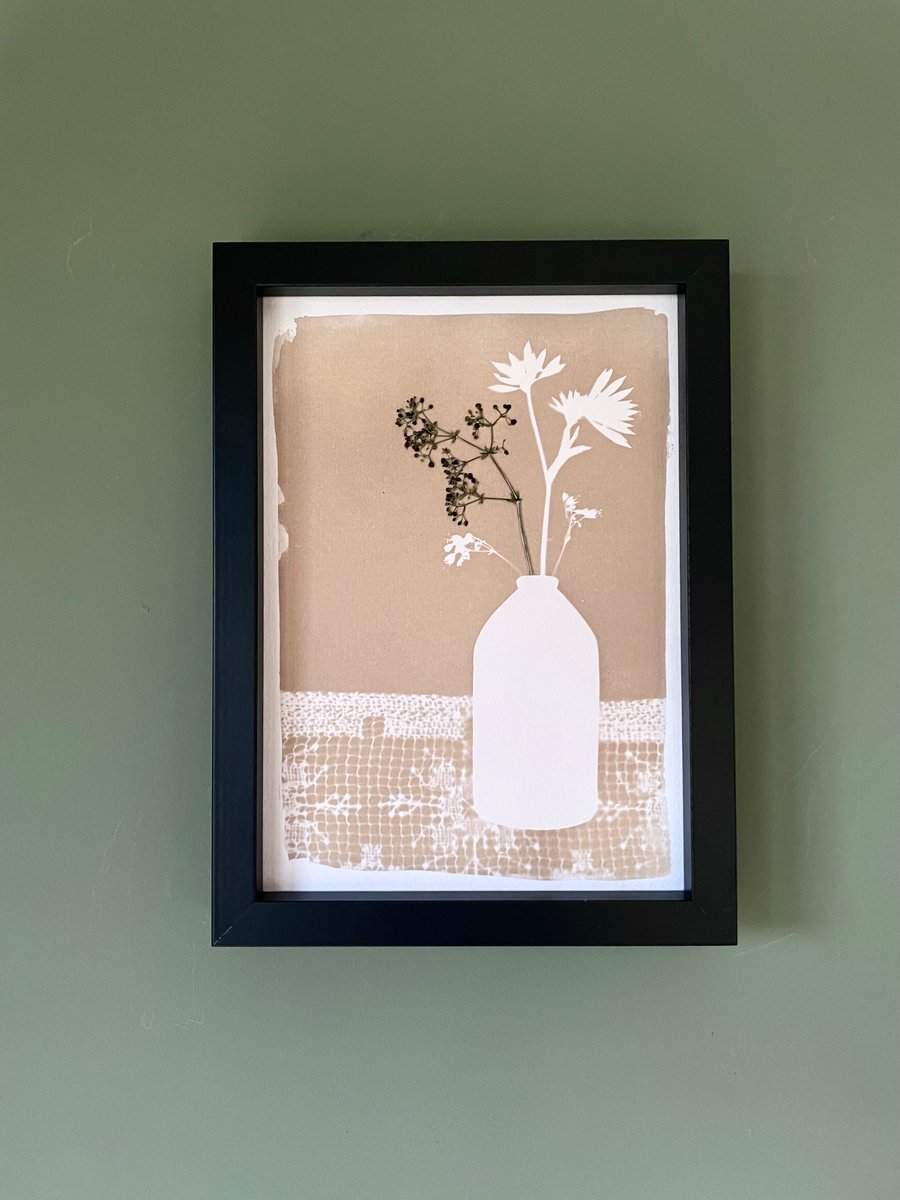 Still Life Neutral with Pressed Flower 2