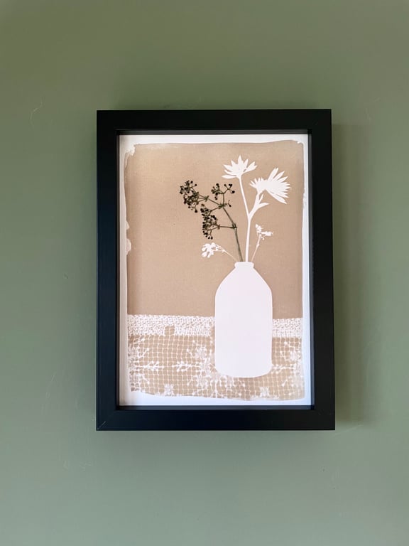 Still Life Neutral with Pressed Flower 2