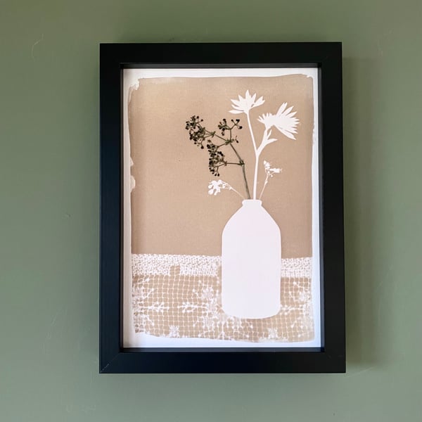 Still Life Neutral with Pressed Flower 2