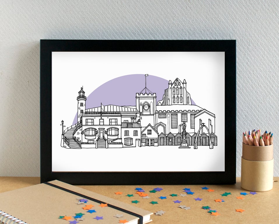 Whitby Skyline Art Print