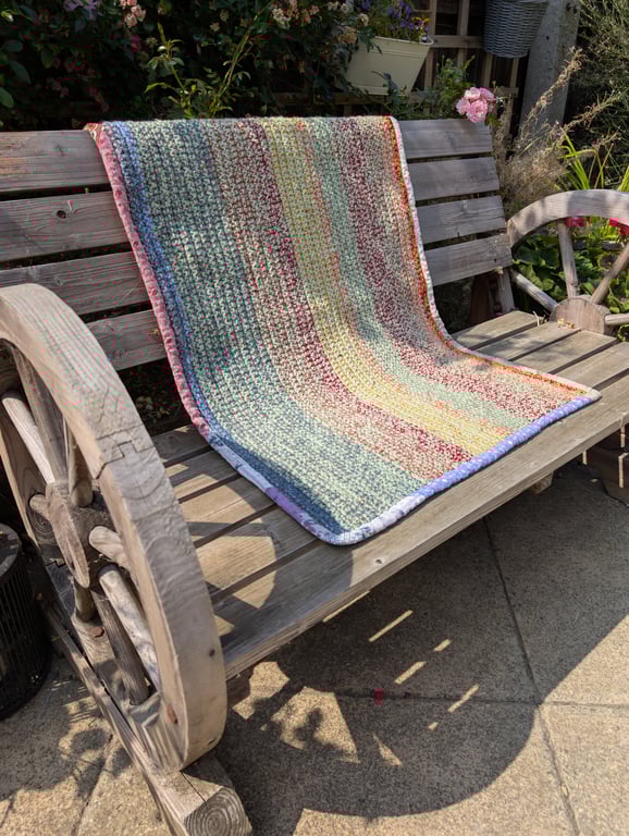 Lovely Crochet Rustic Farmhouse Style Rug 