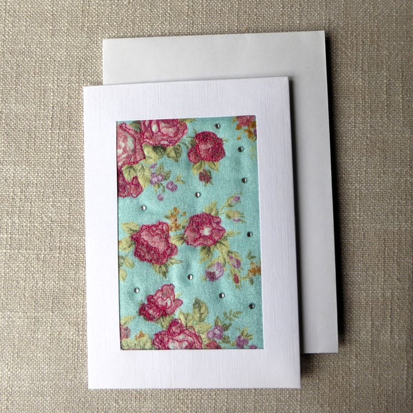 Individually Hand Crafted Textile Blank Card