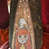 SALE! Painted wood piece, Magical Blythe