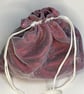 Reusable fabric gift bag. Burgundy sparkles - Image 1