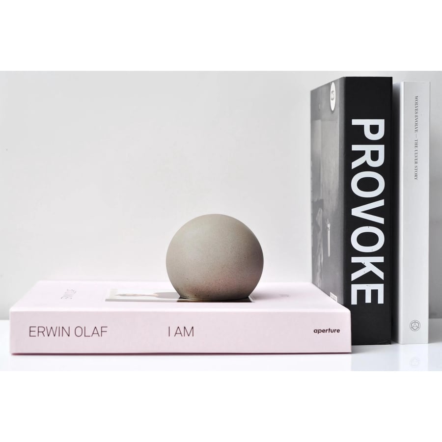 Concrete Ornament: Handmade Modern Minimalist Paper Weight Sphere