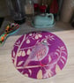 Partridge in a Pear Tree Round Glass Chopping Board