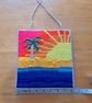 Wall art of a sunset island - adjustable hang length - Image 3