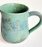 Blue Glazed Mug - Hand Thrown Stoneware Ceramic Mug 