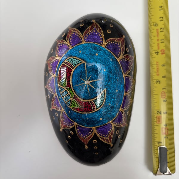 Hand painted moon rock.