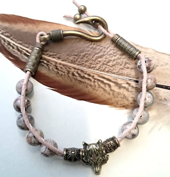 Hook leather Wrap bracelet 