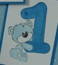 A6 cute teddy bear first birthday card - Image 4